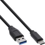 InLine USB 3.2 Gen.1x2 Kabel, USB-C Stecker an A Stecker, schwarz, 2m