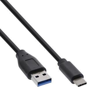InLine USB 3.2 Gen.1x2 Kabel, USB-C Stecker an A Stecker, schwarz, 1,5m