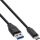 InLine USB 3.2 Gen.1x2 Kabel, USB-C Stecker an A Stecker, schwarz, 0,5m