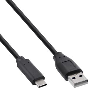 InLine USB 2.0 Kabel, USB-C Stecker an A Stecker, schwarz, 5m