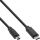 InLine USB 2.0 Kabel, USB-C Stecker an Mini-B Stecker, schwarz, 2m