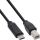 InLine USB 2.0 Kabel, USB-C Stecker an USB-B Stecker, schwarz, 1m