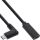 InLine USB 3.2 Gen.2x2 Kabel, USB-C Verl., ST gewink. auf BU, schwarz 0,5m