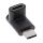 InLine USB 3.2 Gen.2 Adapter, USB-C Stecker an C Buchse, oben/unten gewinkelt