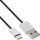 InLine USB 2.0 Kabel, USB-C Stecker an A Stecker, schwarz/Alu, flexibel, 2m