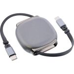 InLine USB-C Kabel im Case, einziehbar, 100W, 0,80m,...