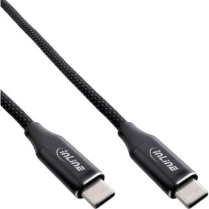 InLine Magnetic USB-C Kabel, USB-C Stecker/Stecker, 100W, schwarz, 2m
