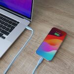InLine USB 2.0 Kabel, USB-C Schnellladekabel 100W, Eisbonbon/blau 1m