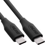 InLine USB 2.0 Kabel, USB-C Schnellladekabel 100W, Black...