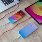 InLine USB 2.0 Kabel, USB-C Schnellladekabel 100W, Black Cookie, schwarz 2m