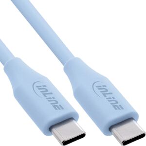InLine USB 2.0 Kabel, USB-C Schnellladekabel 100W, Eisbonbon/blau 2m