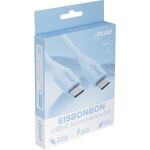 InLine USB 2.0 Kabel, USB-C Schnellladekabel 100W, Eisbonbon/blau 2m