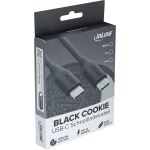 InLine USB 2.0 Kabel, USB-C Schnellladekabel 100W, Black Cookie, schwarz 0,5m