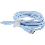 InLine USB 2.0 Kabel, USB-C Schnellladekabel 100W, Eisbonbon/blau 0,5m
