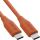 InLine USB 2.0 Kabel, USB-C Schnellladekabel 100W, Papaya/orange 0,5m