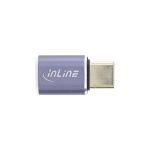 InLine USB4 Adapter, USB-C Stecker/Buchse, Aluminium, grau