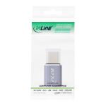InLine USB4 Adapter, USB-C Stecker/Buchse, Aluminium, grau