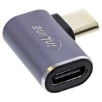InLine USB4 Adapter, USB-C Stecker/Buchse rechts/links gewinkelt, Aluminium