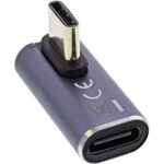InLine USB4 Adapter, USB-C Stecker/Buchse vertikal rechts/links gewinkelt
