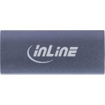 InLine USB4 Adapter, USB-C Buchse/Buchse, Aluminium, grau