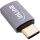 InLine USB4 Adapter, USB-C Stecker/Buchse, Alu, grau