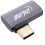 InLine USB4 Adapter, USB-C Stecker/Buchse rechts/links gewinkelt, Alu, grau
