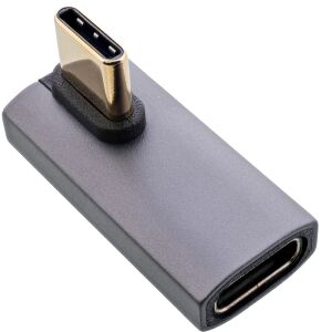 InLine USB4 Adapter, USB-C Stecker/Buchse vertikal rechts/links gewinkelt