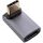 InLine USB4 Adapter, USB-C Stecker/Buchse oben/unten gewinkelt, Alu, grau