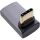 InLine USB4 Adapter, USB-C Stecker/Buchse oben/unten gewinkelt, Alu, grau