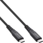 InLine USB4 Kabel, USB-C ST/ST, PD 240 W, 8K60Hz, TPE, Schwarz, 1 m