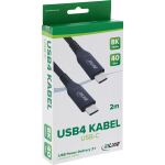 InLine USB4 Kabel, USB-C, Stecker/Stecker, 40 Gb/s, schwarz, 2 m
