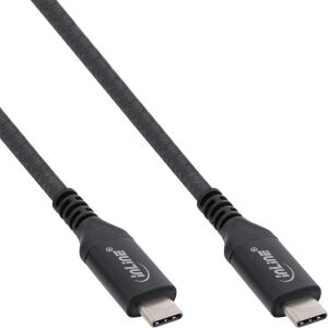 InLine USB4 Kabel, USB-C, Stecker/Stecker, 40 Gb/s, schwarz, 0,50 m