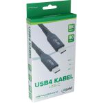 InLine USB4 Kabel, USB-C, Stecker/Stecker, 40 Gb/s, schwarz, 0,50 m