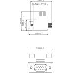 InLine VGA Adapter 90° Winkel 15pol Stecker/Buchse