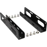 InLine HDD/SSD Einbauschienen, 6,35cm (2,5") zu 8,89cm (3,5"), schwarz