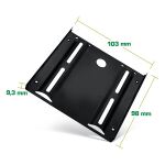 InLine HDD/SSD Einbaurahmen, 2,5" auf 3,5", mit Einbauschrauben, schwarz