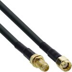 InLine WLAN Kabel, R-SMA-Stecker auf R-SMA-Kupplung, 1m
