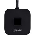 InLine USB Fingerabdruckscanner mit Hub, Windows Hello, 1,5 m, schwarz