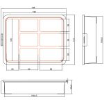 InLine Kleinteilebox, 7 Fächer, Abmessungen: 180x140x40mm, orange