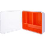 InLine Kleinteilebox, 4 Fächer, Abmessungen: 180x140x40mm, orange