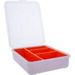 InLine Kleinteilebox, 4 Fächer, Abmessungen: 180x140x40mm, orange