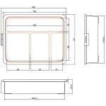 InLine Kleinteilebox, 4 Fächer, Abmessungen: 180x140x40mm, orange