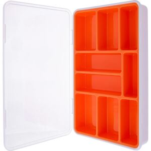 InLine Kleinteilebox, 9 Fächer, Abmessungen: 290x185x45mm, orange
