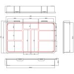 InLine Kleinteilebox, 9 Fächer, Abmessungen: 290x185x45mm, orange