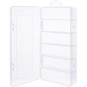 InLine Kleinteilebox, 6 Fächer, Abmessungen: 206x107x33mm, transparent