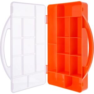 InLine Kleinteilebox, 11 Fächer, Abmessungen: 271x186x40mm, orange