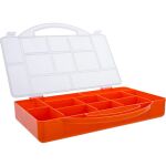InLine Kleinteilebox, 11 Fächer, Abmessungen: 271x186x40mm, orange