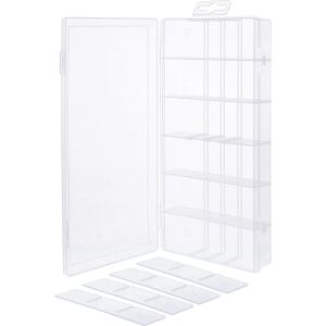 InLine Kleinteilebox, 18 Fächer, Abmessungen: 207x110x27mm, transparent