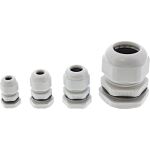 InLine Kabeldurchführung PG 13.5 Nylon IP68 6-12mm, grau, 10 Stück
