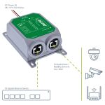 InLine PoE++ Outdoor Injektor, 10Gb/s, 90W, IP67